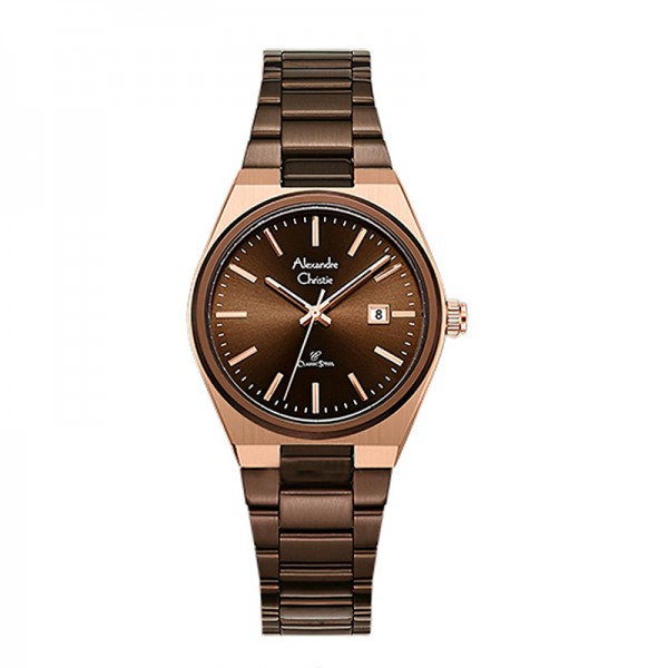 Alexandre Christie AC 8713 Rosegold Brown Lady LDFROBO Alexandre Christie AC 8713 Rosegold Brown Lady LDFROBO